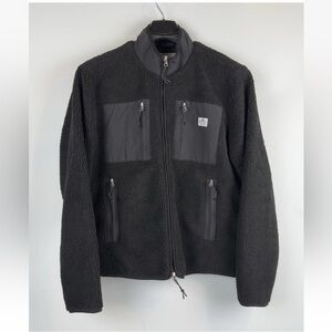 Penfield Charcoal Zip Up Fleece Sweater